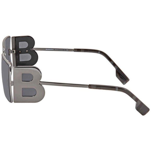 🔥SALE BURBERRY NEW SILVER MIRROR LADIES SUNGLASSES - Picture 3 of 3